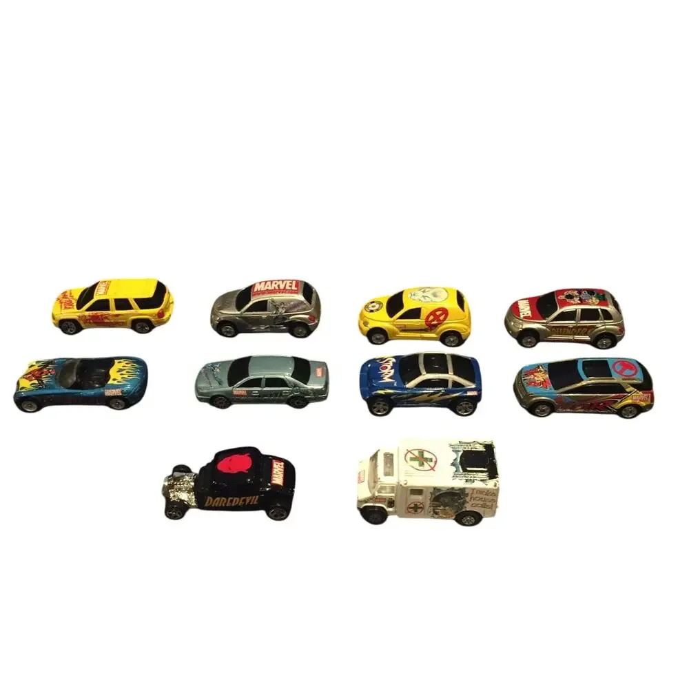Maisto Marvel Universe Diecast Character Car Lot Of 10 1:64 Toy Car Collection
